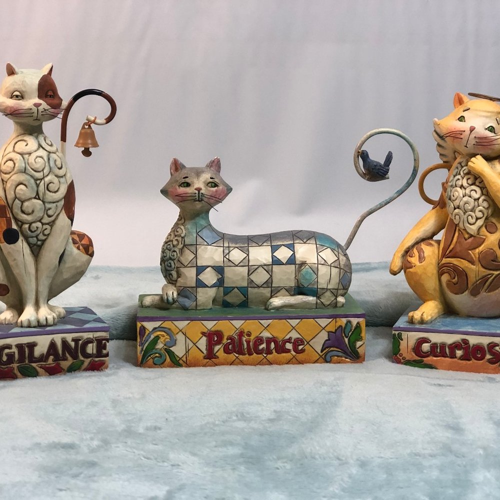 Jim Shore 3 Cats figurines (set)